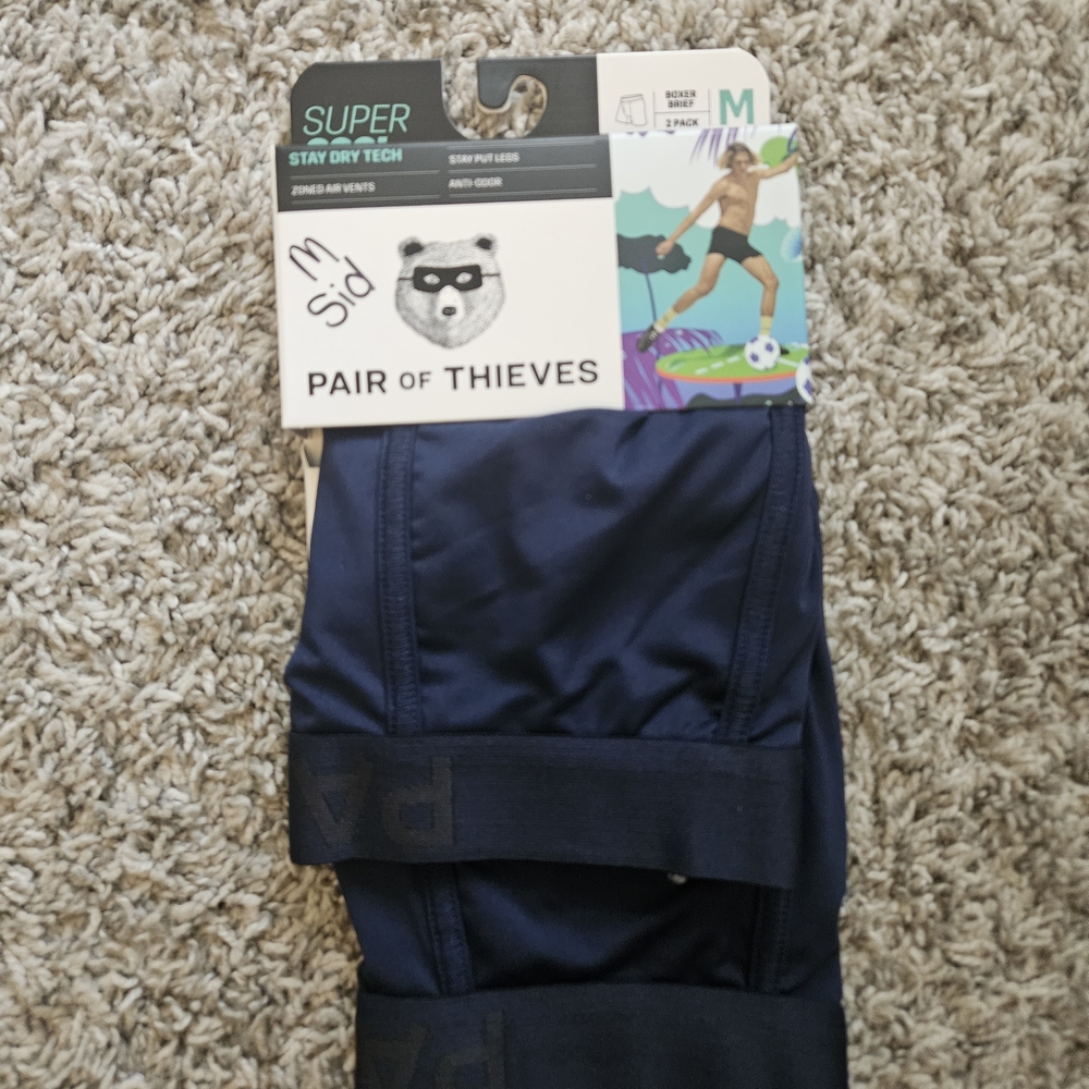 Pair of Thieves Men's Stay Dry Navy Boxer Briefs